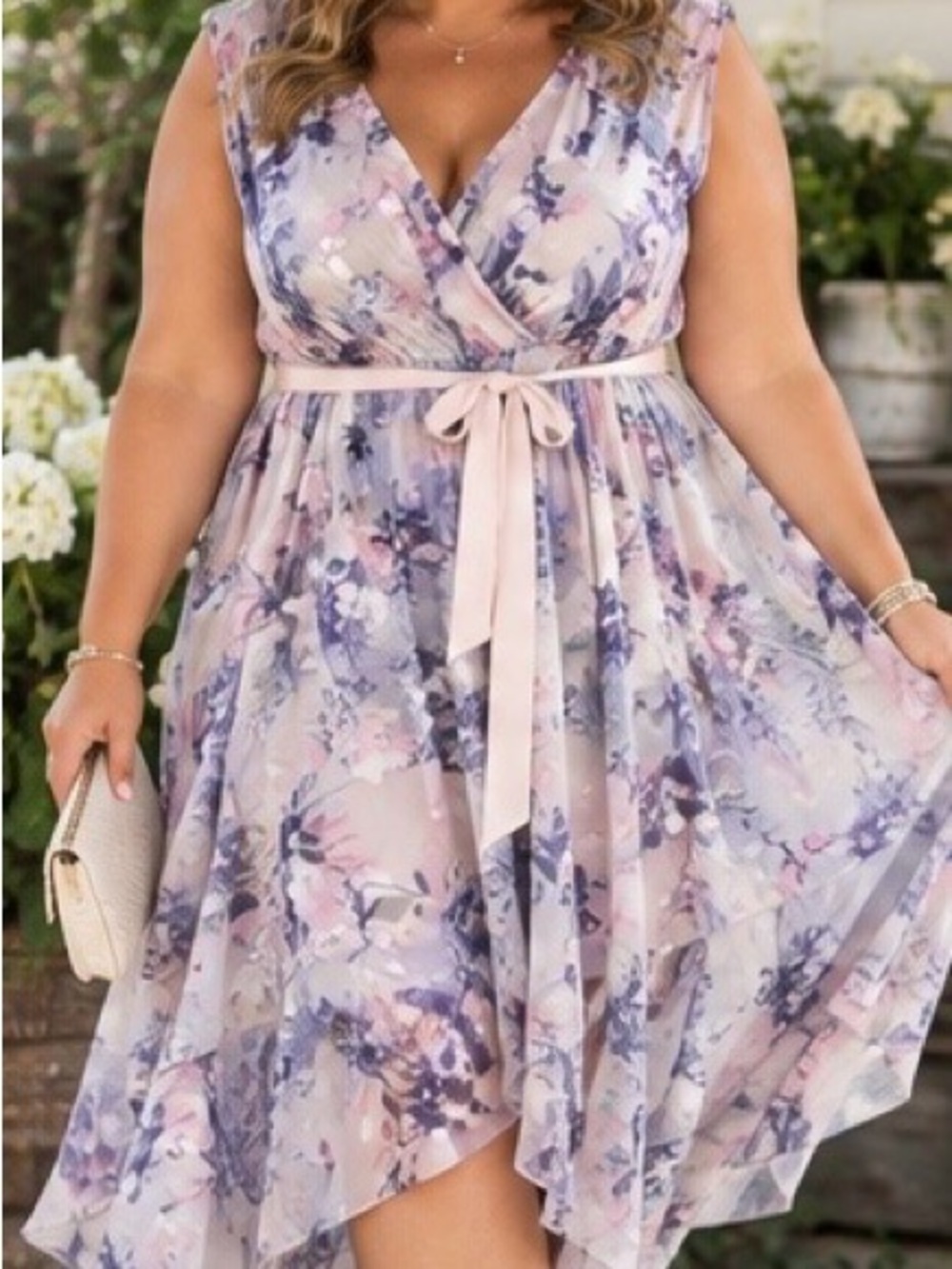 Floral V Deck dress mother of the groom